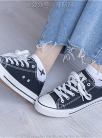 BoBoSocks袜啵啵 NO.080 小甜豆-帆布鞋、白棉袜、肉丝（花絮版）(18)